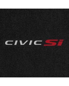 Lloyd Mats Velourtex Black 4PC Floor Mats For Honda Civic, Logo