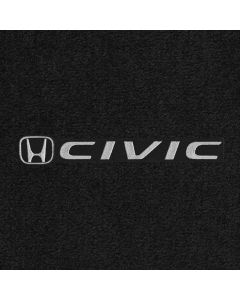 Lloyd Mats Velourtex Black 4PC Floor Mats For Honda Civic, Logo