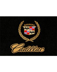 Lloyd Mats Velourtex Black Front Floor Mats For Cadillac Allante, Logo
