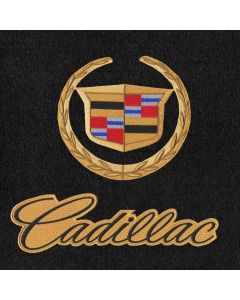 Lloyd Mats Velourtex Black Front Floor Mats For Cadillac STS, Logo