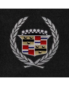 Lloyd Mats Velourtex Black Front Floor Mats For Cadillac, Logo