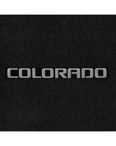 Lloyd Mats ® - Velourtex Black Front Floor Mats For Chevrolet Colorado with Silver Colorado Applique