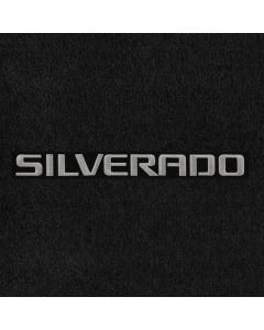 Lloyd Mats ® - Velourtex Black Front Floor Mats For Chevrolet Silverado with Silver Silverado Applique