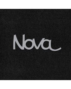 Lloyd Mats ® - Velourtex Black Front Floor Mats For Chevy II Nova with Silver Nova Embroidery