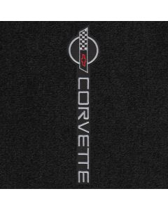 Lloyd Mats Velourtex Black Front Floor Mats For Corvette, Logo