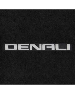 Lloyd Mats ® - Velourtex Black Front Floor Mats For GMC Denali with Silver Denali on Black Applique