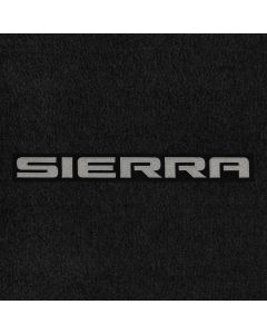 Lloyd Mats ® - Velourtex Black Front Floor Mats For GMC Sierra with Silver Sierra on Black Applique
