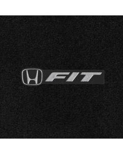 Lloyd Mats Velourtex Black Front Floor Mats For Honda FIT, Logo