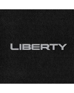 Lloyd Mats ® - Velourtex Black Front Floor Mats For Jeep Liberty with Silver Liberty Embroidery