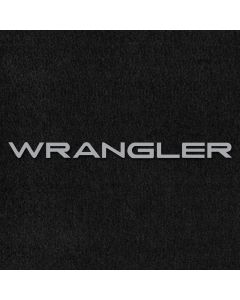 Lloyd Mats ® - Velourtex Black Front Floor Mats For Jeep Wrangler with Silver Wrangler Embroidery