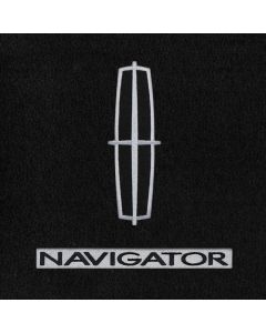 Lloyd Mats Velourtex Black Front Floor Mats For Lincoln Navigator, Logo
