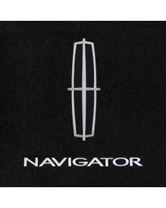 Lloyd Mats Velourtex Black Front Floor Mats For Lincoln Navigator, Logo