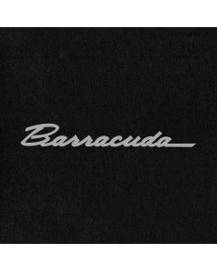 Lloyd Mats Velourtex Black Front Floor Mats For Plymouth Barracuda, Logo