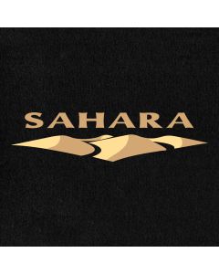 Lloyd Mats ® - Velourtex Black Front Floor Mats For Wrangler Sahara with Sahara Logo