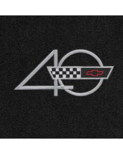 Lloyd Mats Velourtex Black Small Deck Mat For Corvette Coupe, Logo