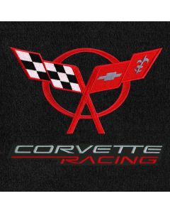 Lloyd Mats Velourtex Black Standard Deck Mat For Corvette Coupe, Logo