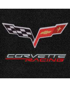 Lloyd Mats Velourtex Ebony 3PC Floor Mats For Corvette Z06 / ZR1, Logo