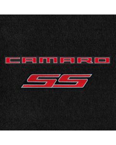 Lloyd Mats ® - Velourtex Ebony 4PC Floor Mats For Camaro SS with Red Camaro SS Logo