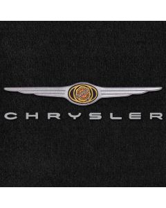 Lloyd Mats ® - Velourtex Ebony 4PC Floor Mats For Chrysler 200 Sedan with Chrysler Wings and Silver Lettering Embroidered