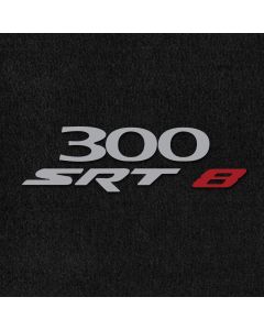 Lloyd Mats ® - Velourtex Ebony 4PC Floor Mats For Chrysler 300 RWD with 300 SRT-8 Lettering Embroidered