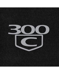 Lloyd Mats ® - Velourtex Ebony 4PC Floor Mats For Chrysler 300 RWD with Silver 300C Lettering Embroidered