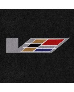 Lloyd Mats Velourtex Ebony Front Floor Mats For Cadillac CTS-V, Logo