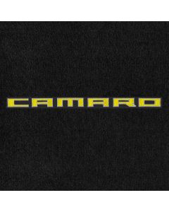 Lloyd Mats Velourtex Ebony Front Floor Mats For Chevrolet Camaro, Logo