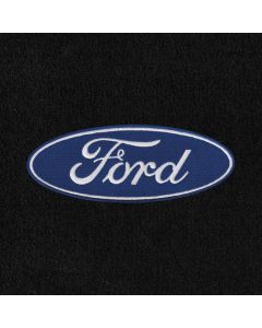 Lloyd Mats ® - Velourtex Ebony Front Floor Mats For Ford F-350 Super Duty with Ford Oval Emblem