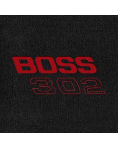 Lloyd Mats Velourtex Ebony Front Floor Mats For Mustang Boss 302, Logo