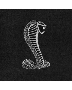 Lloyd Mats ® - Velourtex Ebony Front Floor Mats For Mustang King with Cobra Logo