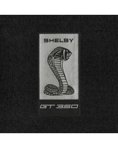 Lloyd Mats Velourtex Ebony Front Floor Mats For Mustang Shelby GT350, Logo