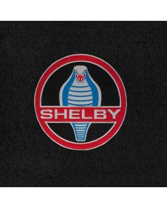 Lloyd Mats Velourtex Ebony Front Floor Mats For Mustang Shelby, Logo