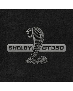Lloyd Mats ® - Velourtex Ebony Front Floor Mats For Mustang Shelby with Shelby Snake GT350 Logo
