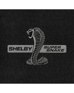 Lloyd Mats Velourtex Ebony Front Floor Mats For Mustang Shelby, Logo
