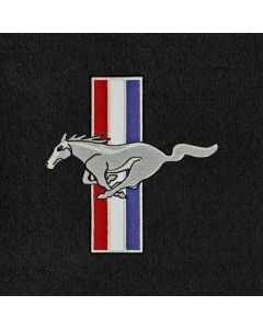 Lloyd Mats Velourtex Ebony Front Floor Mats For Mustang, Logo