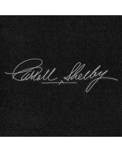 Lloyd Mats ® - Velourtex Ebony Front Floor Mats For Mustnag Shelby GT350 with Silver Carroll Shelby Signature