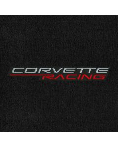 Lloyd Mats Velourtex Ebony Standard Deck Mat For Corvette C5 Convertible, Logo
