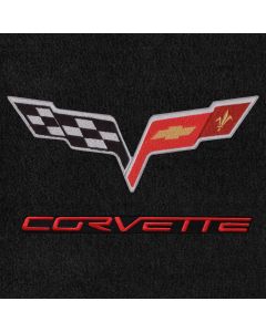 Lloyd Mats Velourtex Ebony Standard Deck Mat For Corvette Z06 / ZR1, Logo