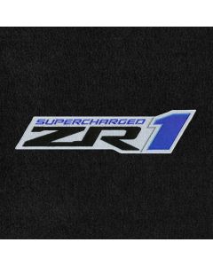 Lloyd Mats ® - Velourtex Ebony Standard Deck Mat For Corvette ZR1 with Supercharged ZR1 Logo