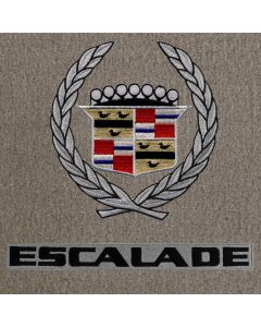 Lloyd Mats Velourtex Grey 3PC Floor Mats For Cadillac Escalade, Logo