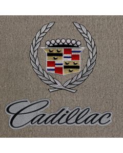 Lloyd Mats Velourtex Grey 3PC Floor Mats For Cadillac, Logo