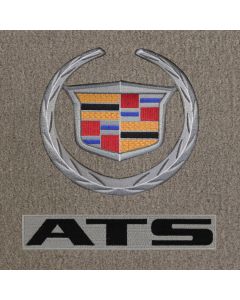 Lloyd Mats Velourtex Grey 4PC Floor Mats For Cadillac ATS, Logo