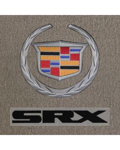 Lloyd Mats Velourtex Grey 4PC Floor Mats For Cadillac SRX, Logo