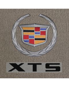 Lloyd Mats Velourtex Grey 4PC Floor Mats For Cadillac XTS, Logo