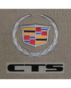 Lloyd Mats Velourtex Grey 5PC Floor Mats For Cadillac CTS, Logo
