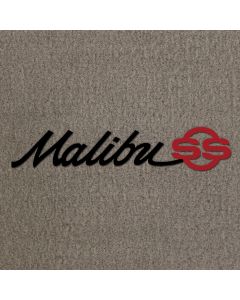 Lloyd Mats ® - Velourtex Grey Front Floor Mats For Chevrolet Malibu SS with Black and Red Malibu SS Embroidery