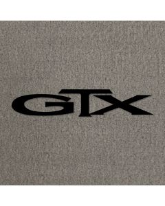 Lloyd Mats Velourtex Grey Front Floor Mats For Plymouth GTX, Logo