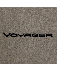 Lloyd Mats Velourtex Grey Front Floor Mats For Plymouth Voyager, Logo