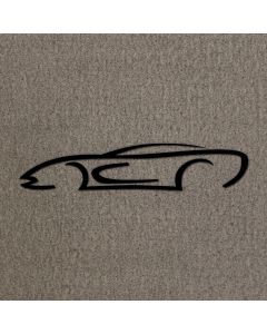 Lloyd Mats Velourtex Grey Standard Deck Mat For Corvette Convertible, Logo