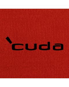 Lloyd Mats Velourtex Red Front Floor Mats For Plymouth Cuda, Logo